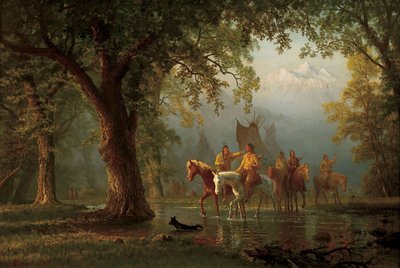 Departure of an Indian War Party by Albert Bierstadt